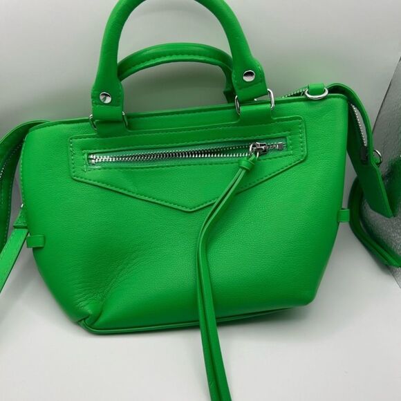 Vibrant Green Mini Handbag with Crossbody Strap NWOT - Picture 1 of 4